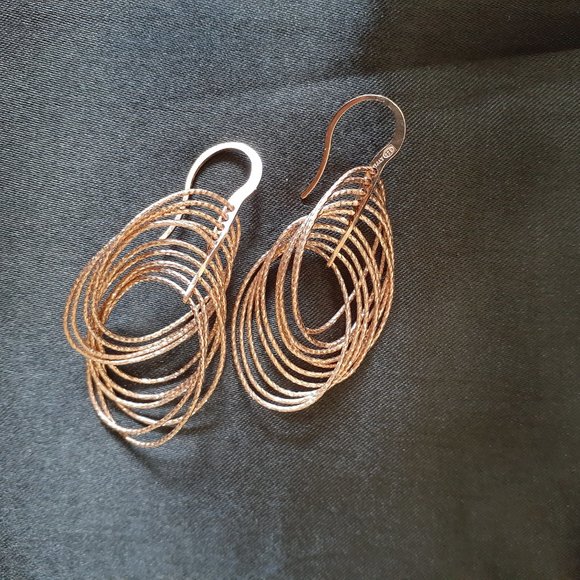 Sterling with Gold Overlay  Earrings - Picture 8 of 10